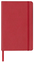 red faux leather journal